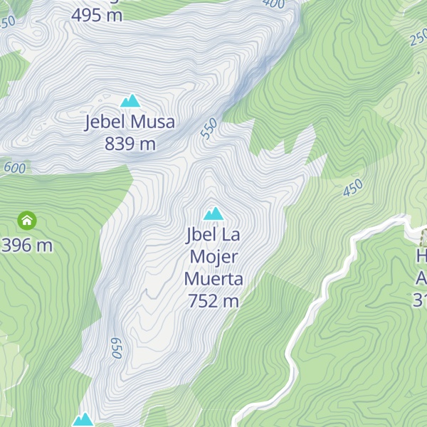 Map of Jbel La Mojer Muerta