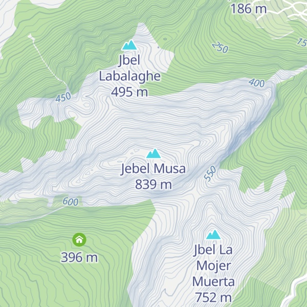 Map of Jebel Musa
