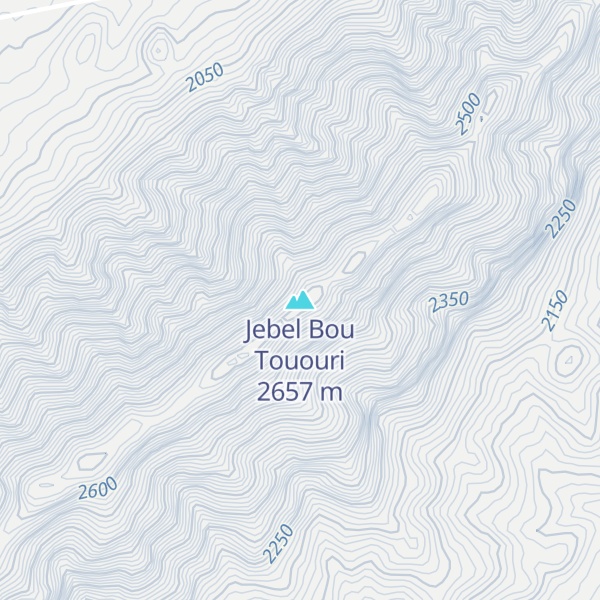 Map of Jebel Bou Tououri