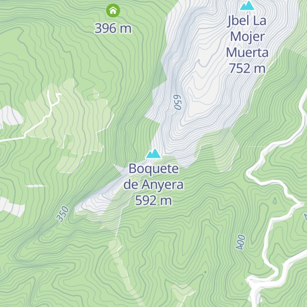 Map of Boquete de Anyera