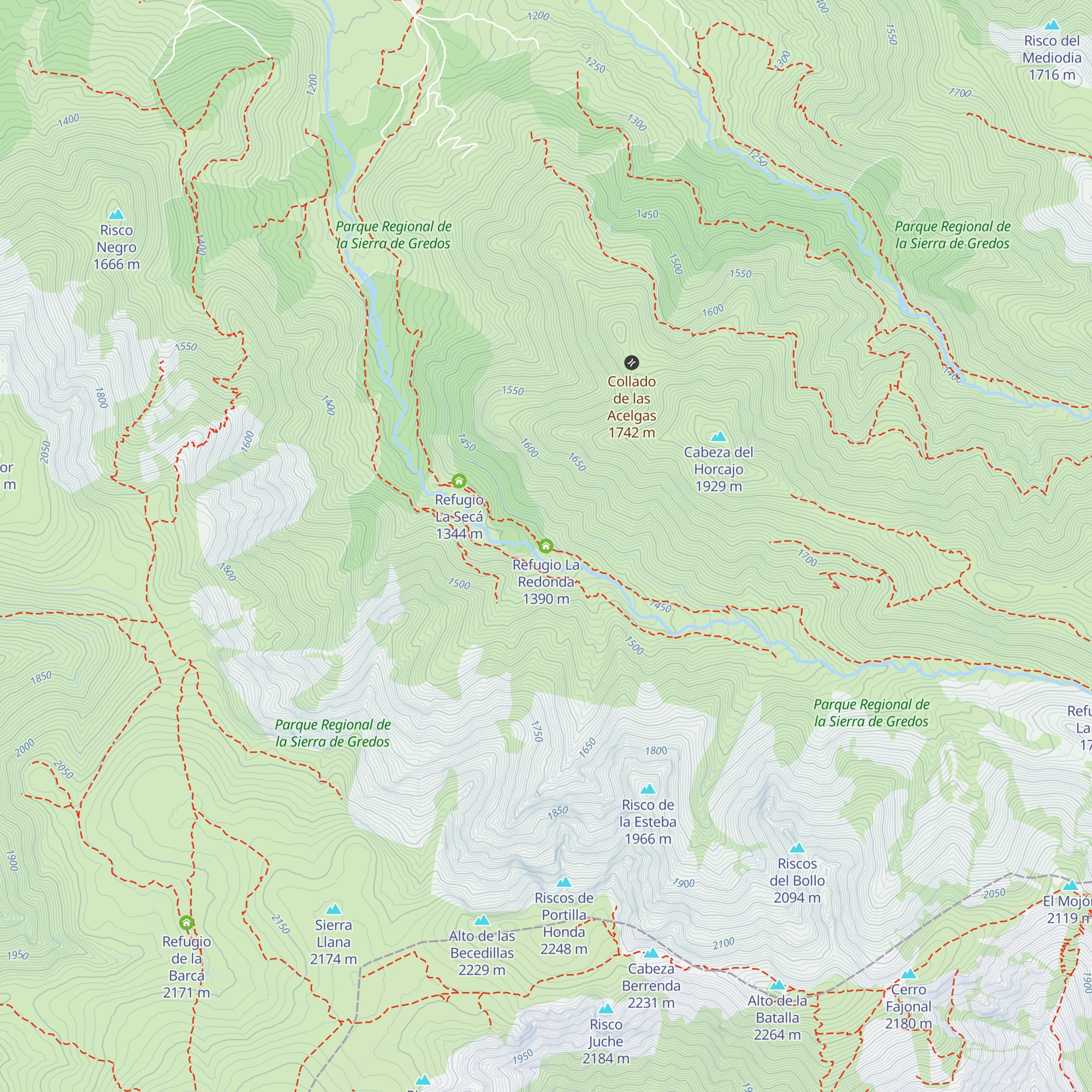 Refugio La Redonda map