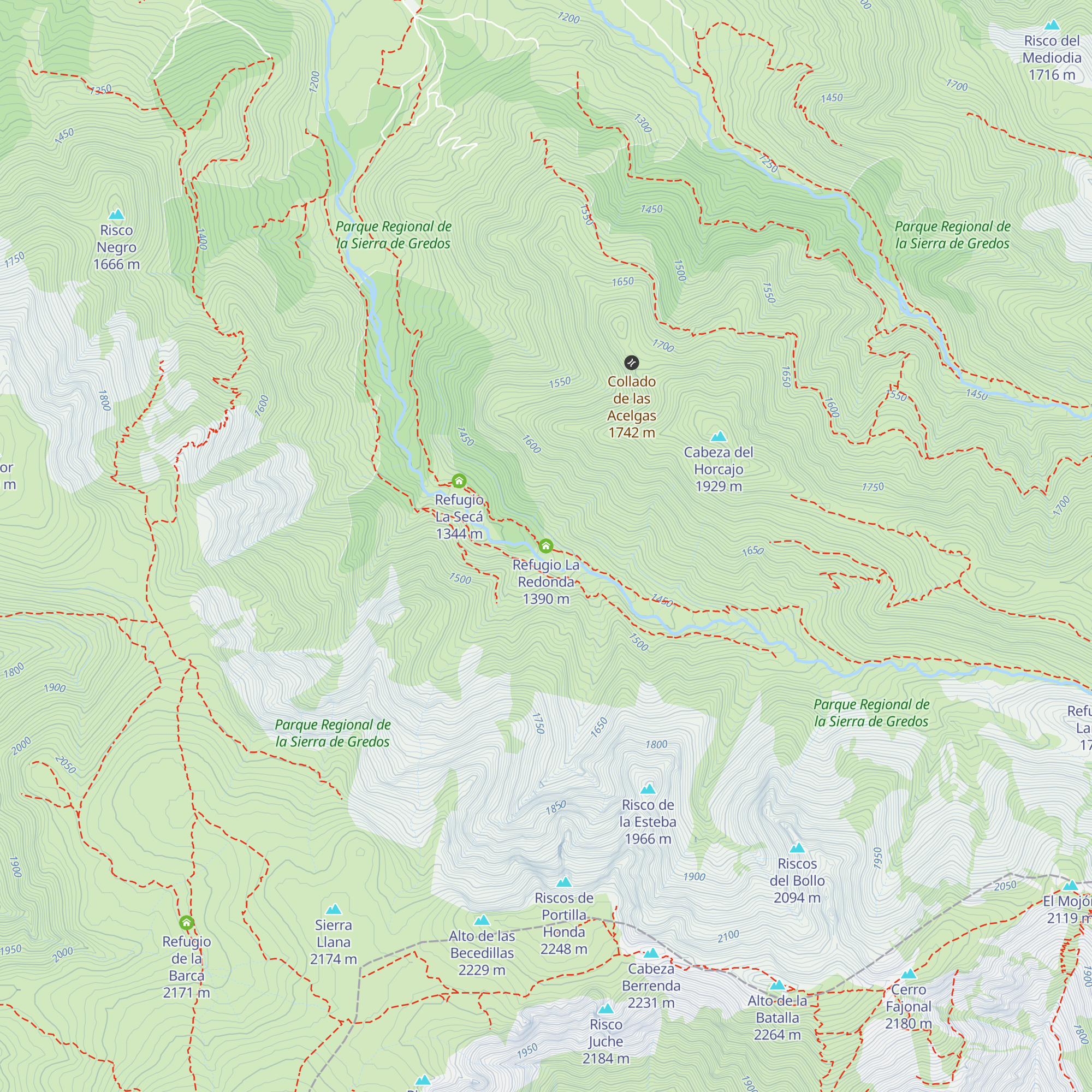 Refugio La Redonda map