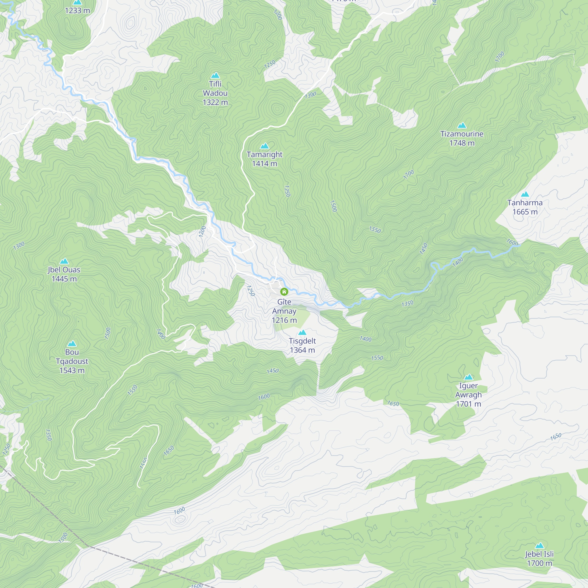 Gîte Chellal منزل الشلال map