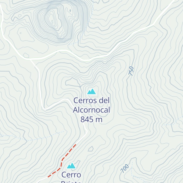 Map of Cerros del Alcornocal