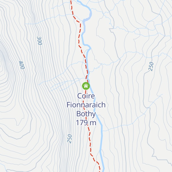 Map of Coire Fionnaraich Bothy