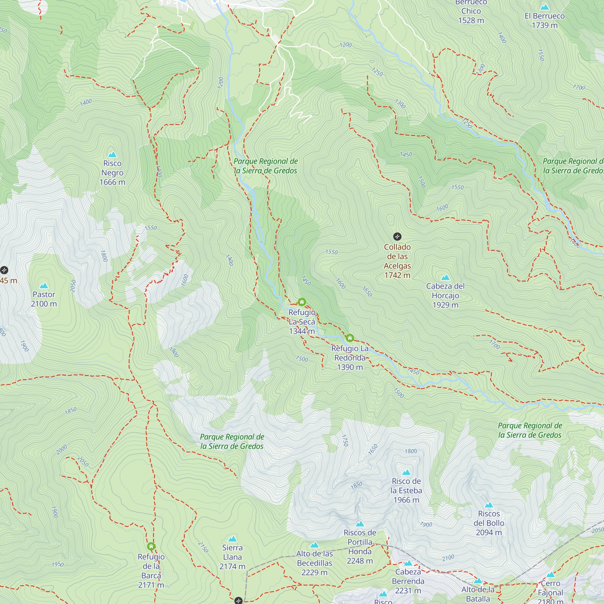 Refugio La Secá map