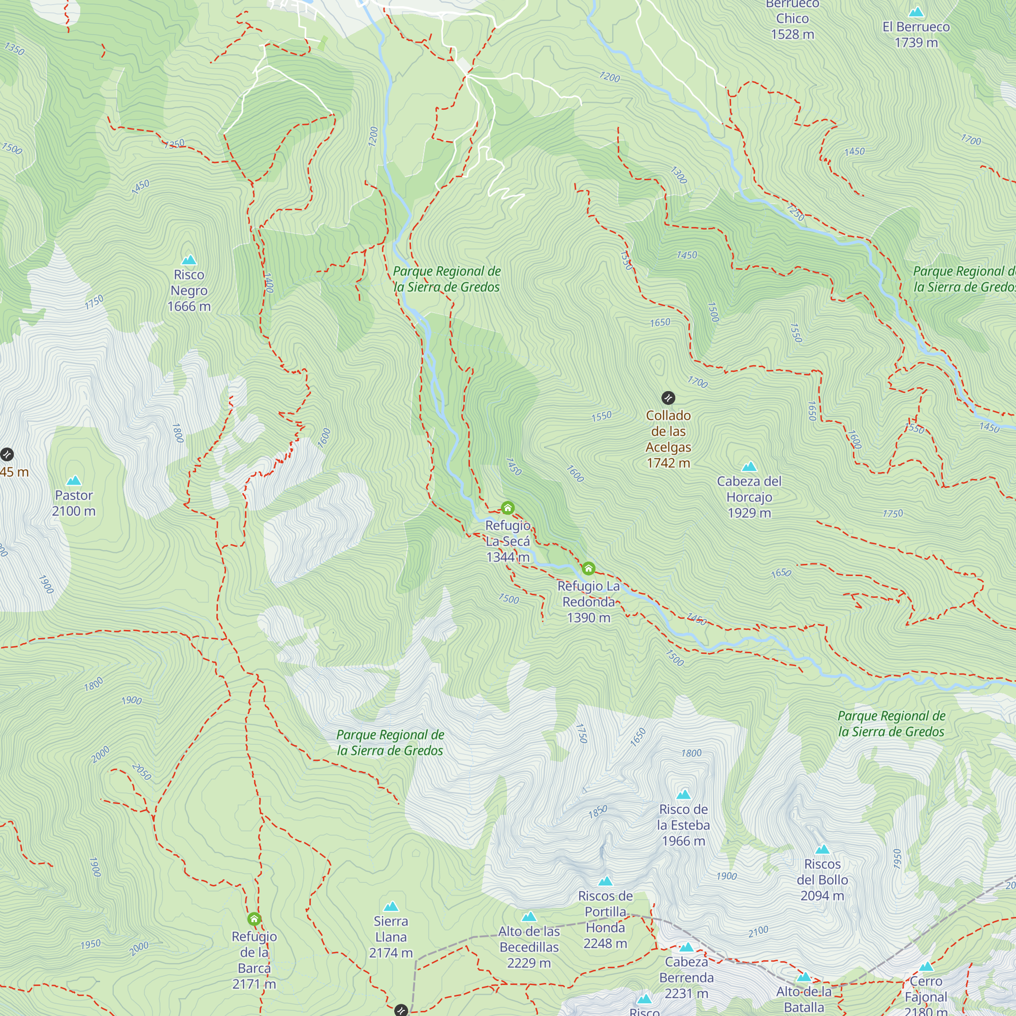 Refugio La Secá map
