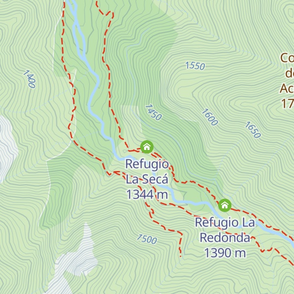 Map of Refugio La Secá