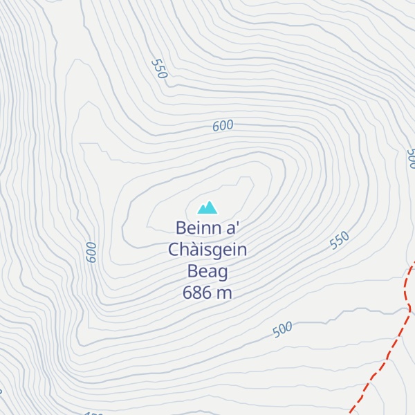 Map of Beinn a' Chàisgein Beag
