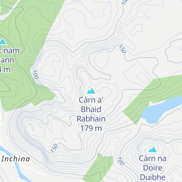 Map of Càrn a' Bhaid Rabhain