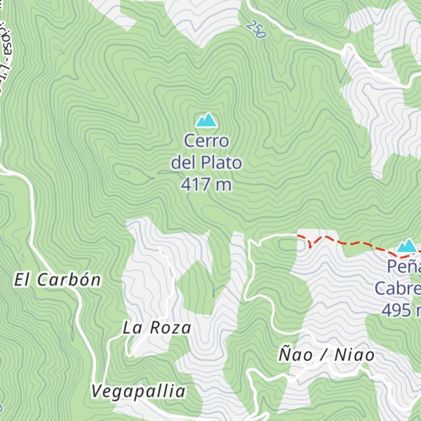 Map of Peña Zoreda