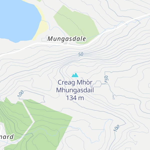 Map of Creag Mhòr Mhungasdail
