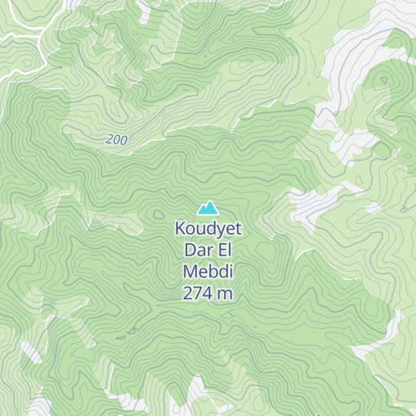 Map of Koudyet Dar El Mebdi
