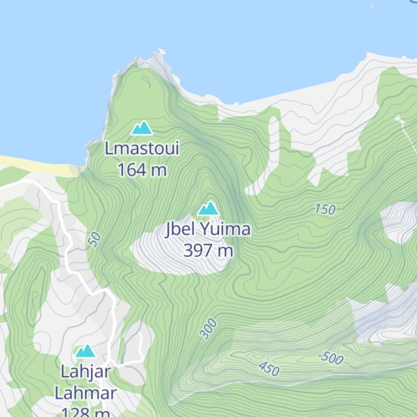 Map of Jbel Yuima