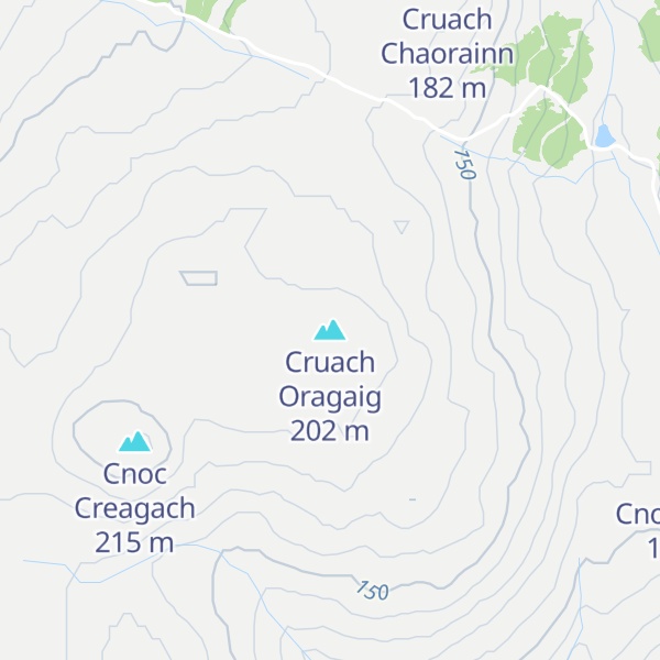 Map of Cruach Oragaig