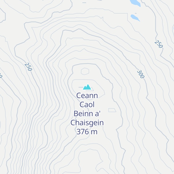 Map of Ceann Caol Beinn a' Chaisgein