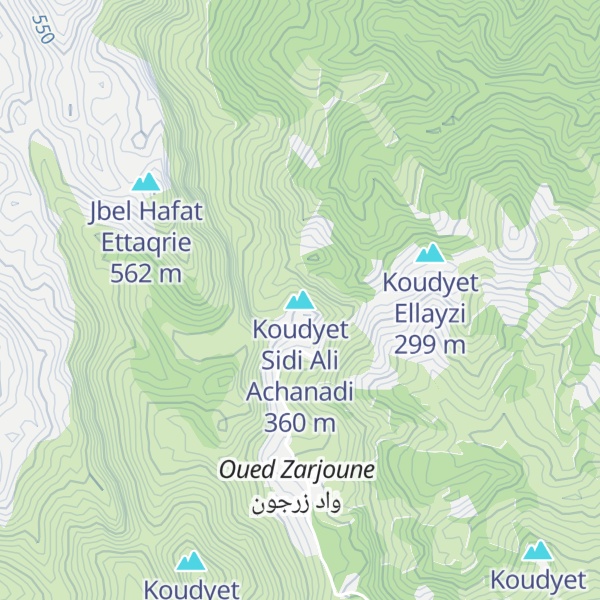 Map of Koudyet Sidi Ali Achanadi