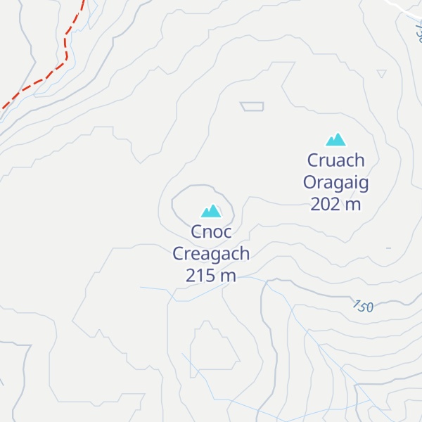 Map of Cnoc Creagach