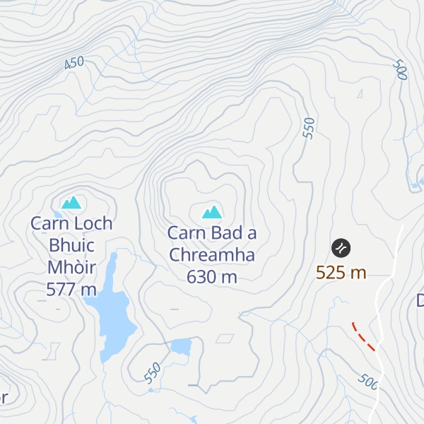 Map of Carn Bad a Chreamha