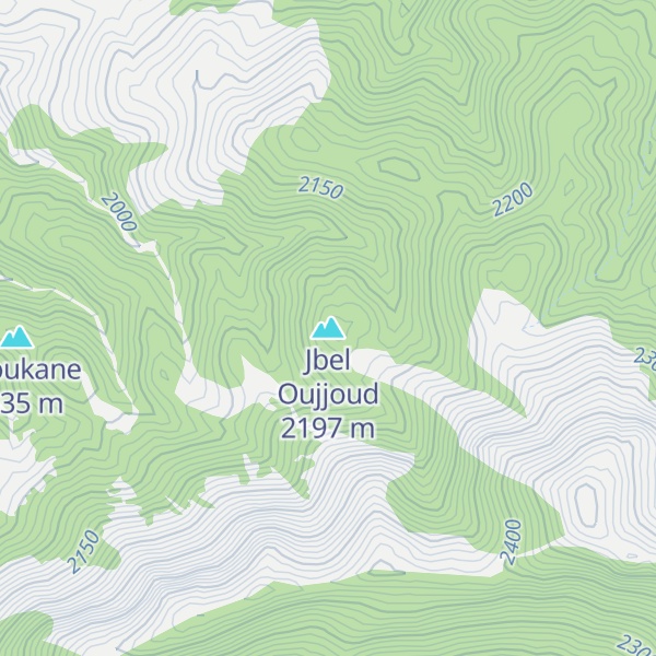 Map of Jbel Oujjoud