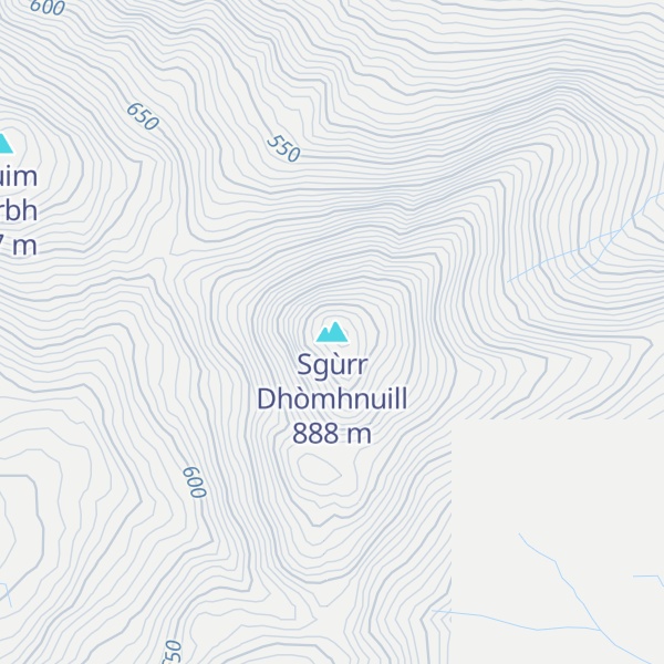 Map of Sgùrr Dhòmhnuill