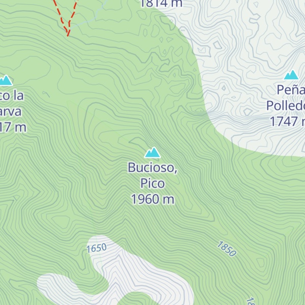 Map of Bucioso, Pico