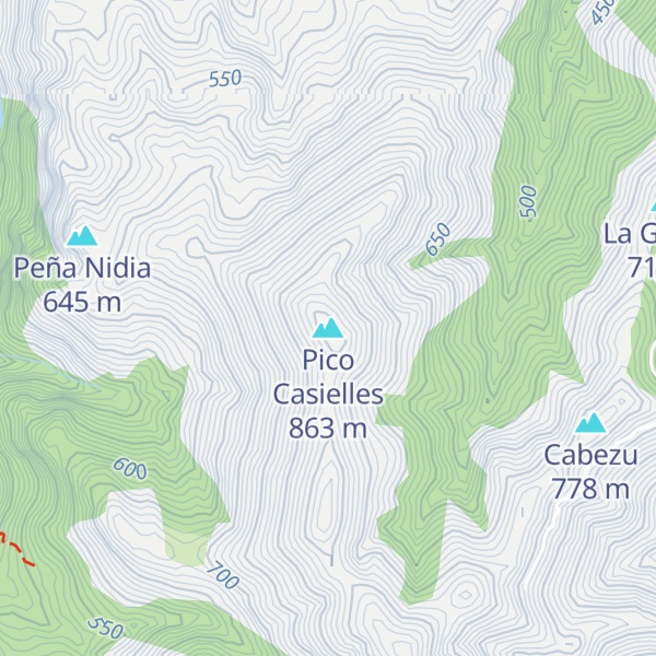 Map of Pico Casielles