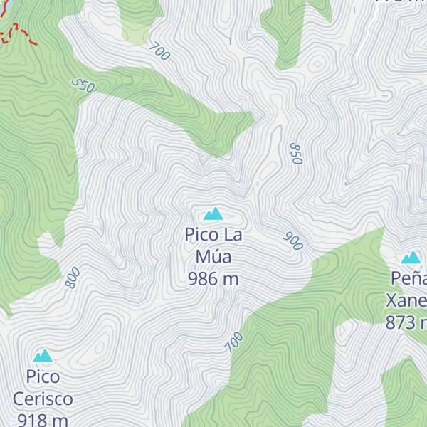 Map of Pico La Múa