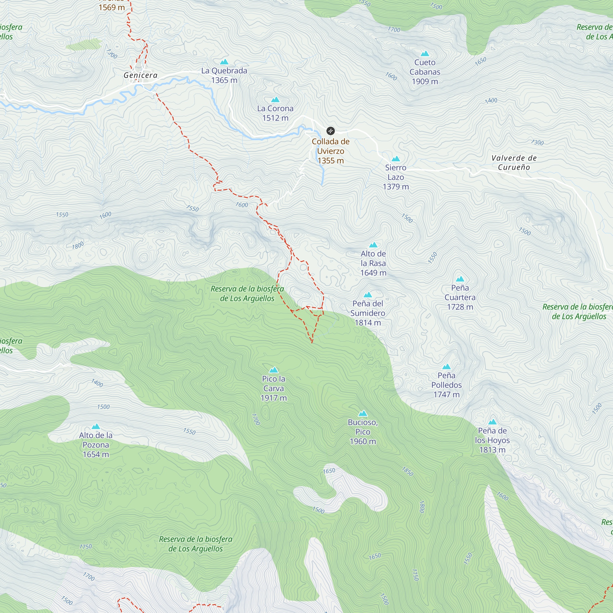 Choza de Sancenas map