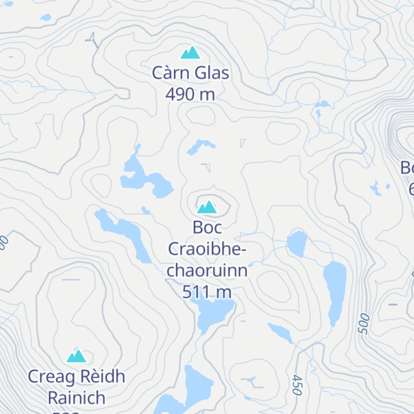 Map of Boc Craoibhe-chaoruinn
