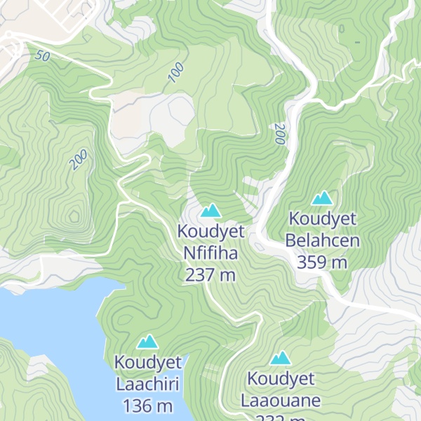 Map of Koudyet Nfifiha