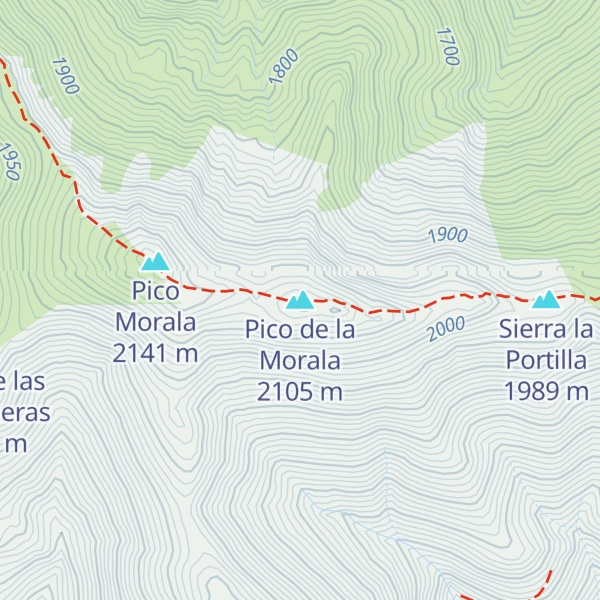 Map of Pico de la Morala