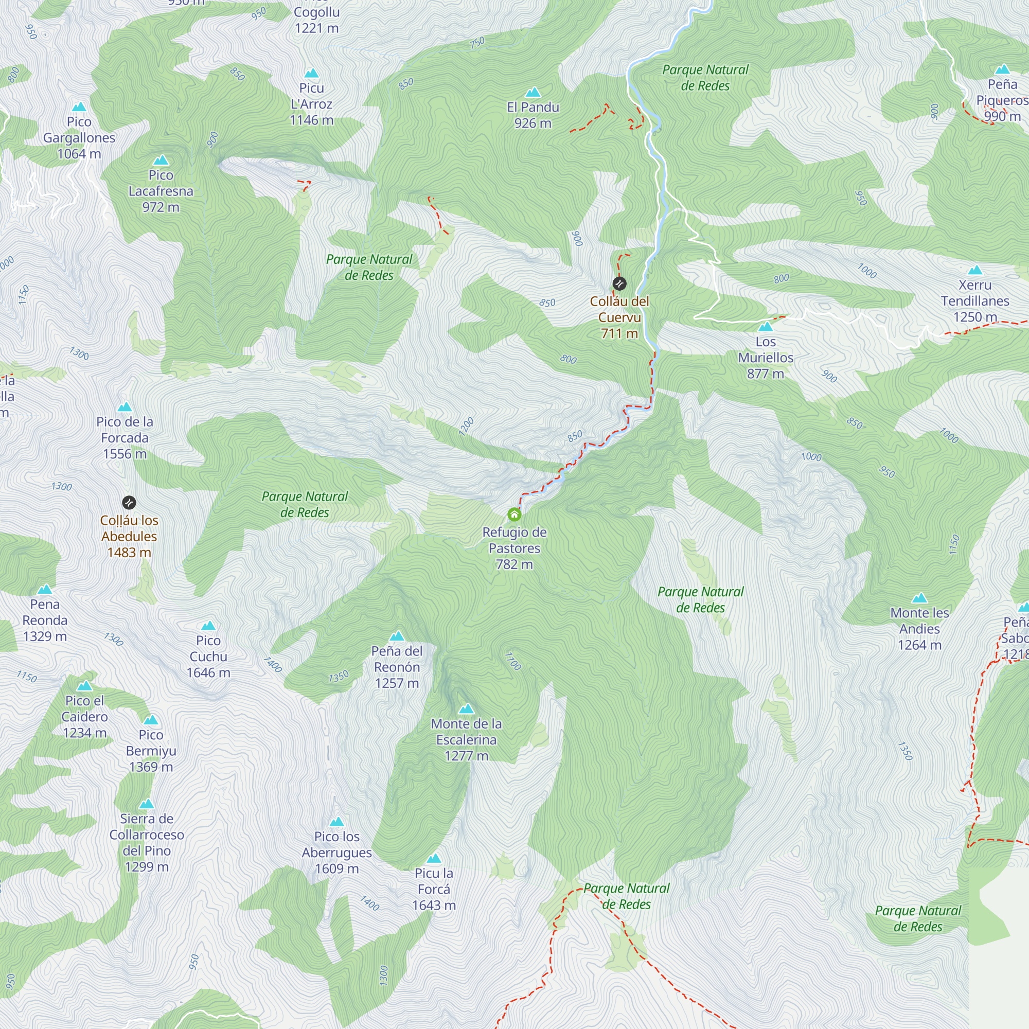 Refugio de Pastores map