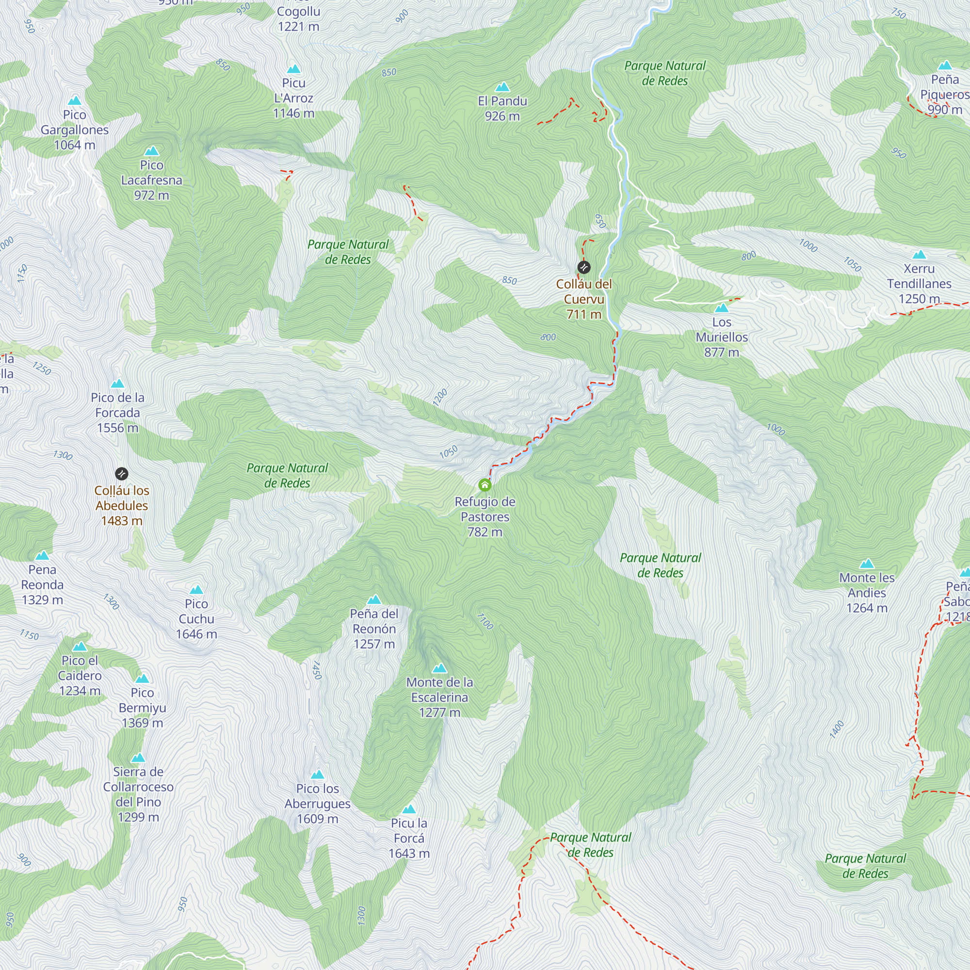 Refugio de Pastores map