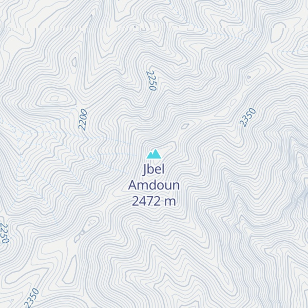 Map of Jbel Amdoun