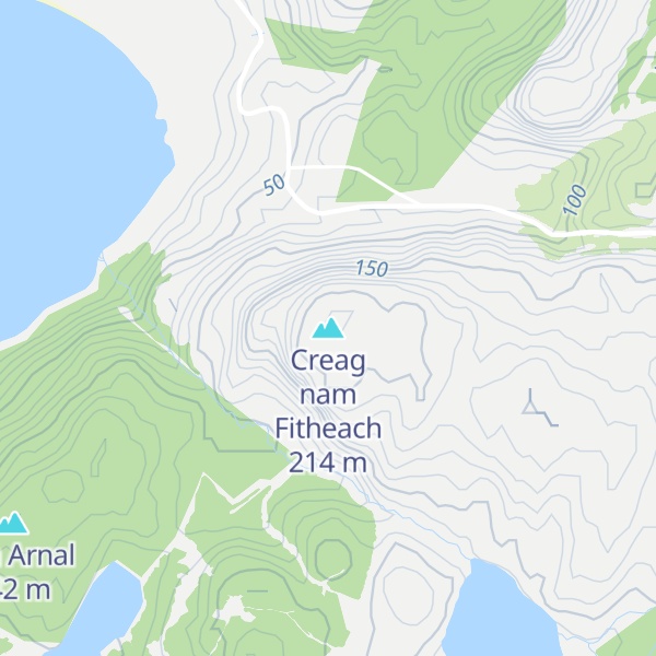 Map of Creag nam Fitheach