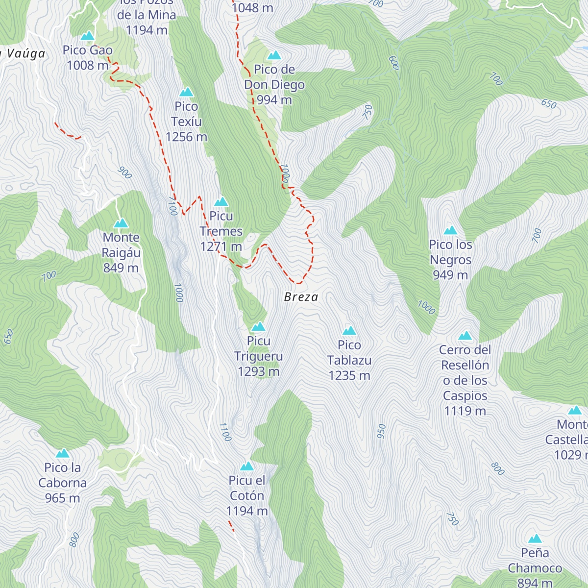 Refugio de Breza map