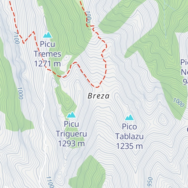 Map of Refugio de Breza