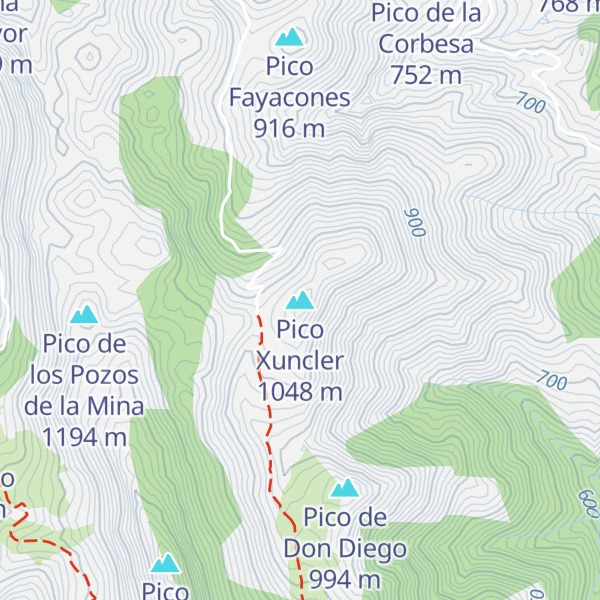Map of Pico Xuncler