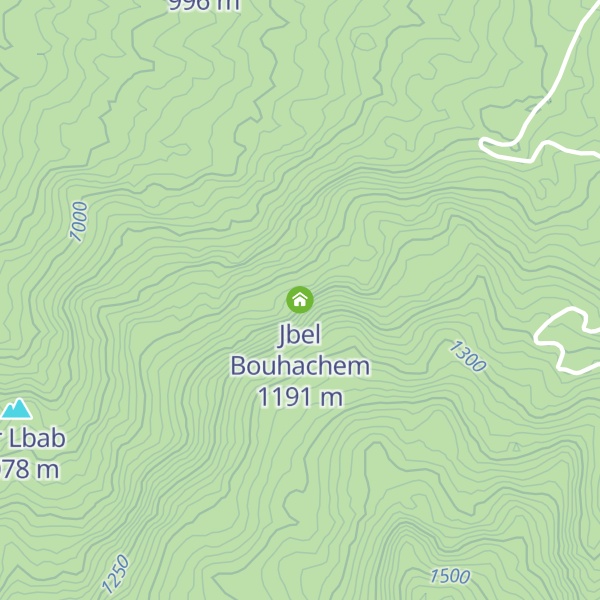 Map of Jbel Bouhachem
