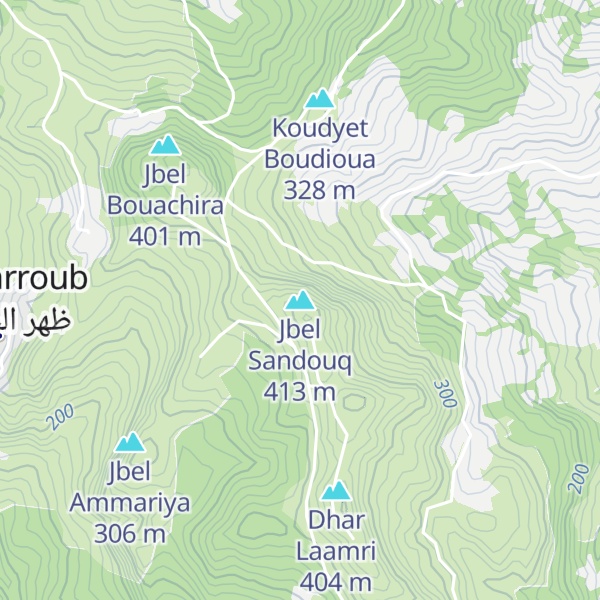Map of Jbel Sandouq