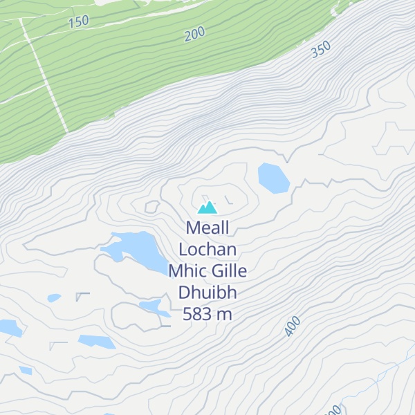 Map of Meall Lochan Mhic Gille Dhuibh