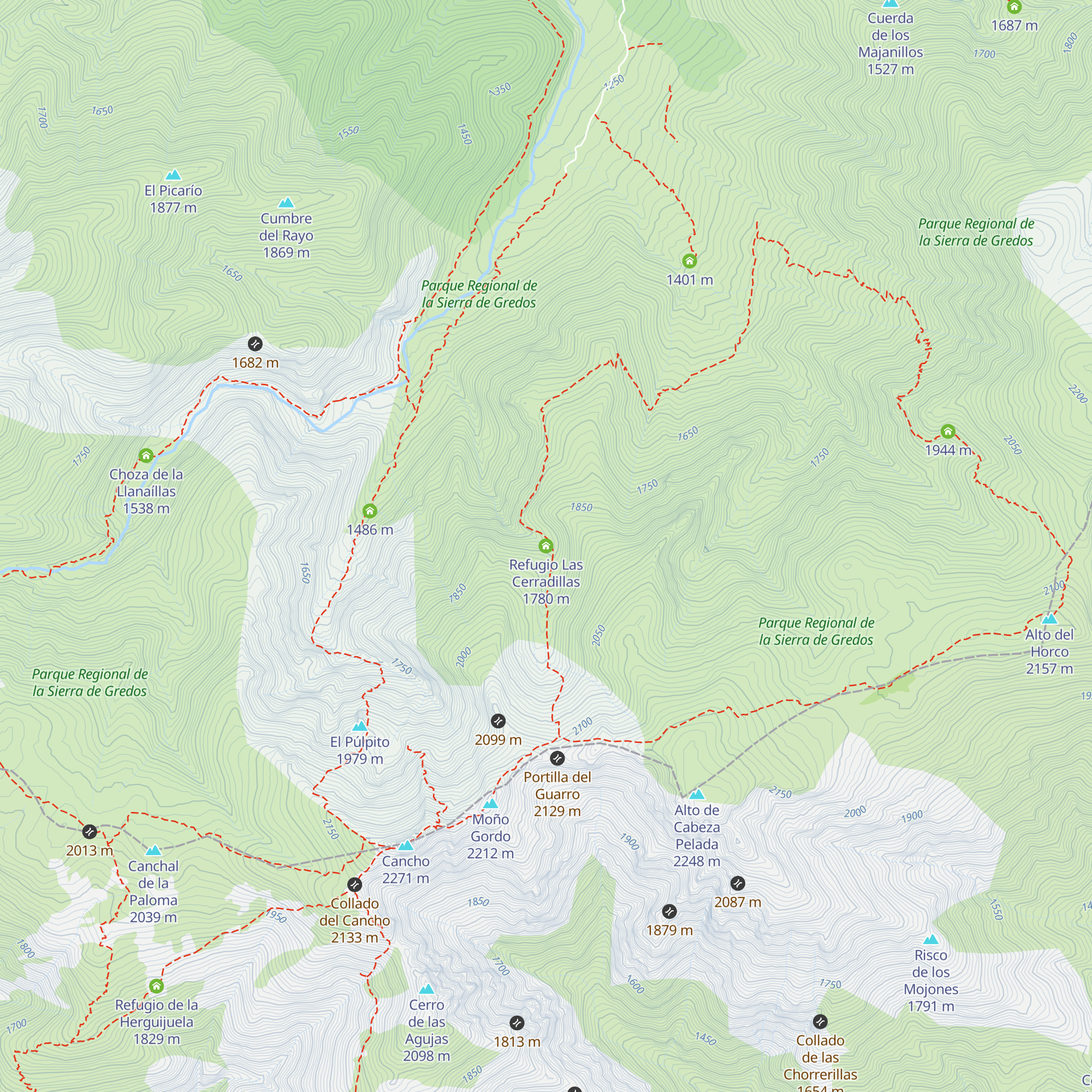 Refugio Las Cerradillas map