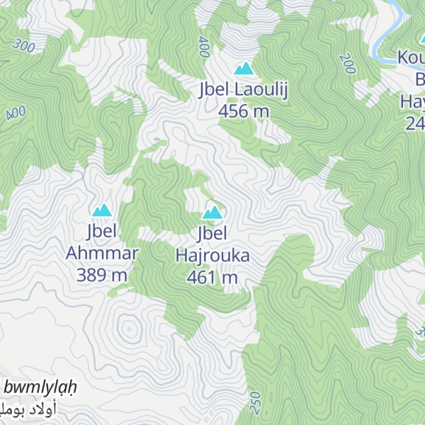 Map of Jbel Hajrouka