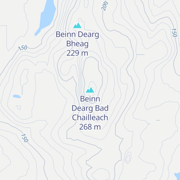 Map of Beinn Dearg Bad Chailleach