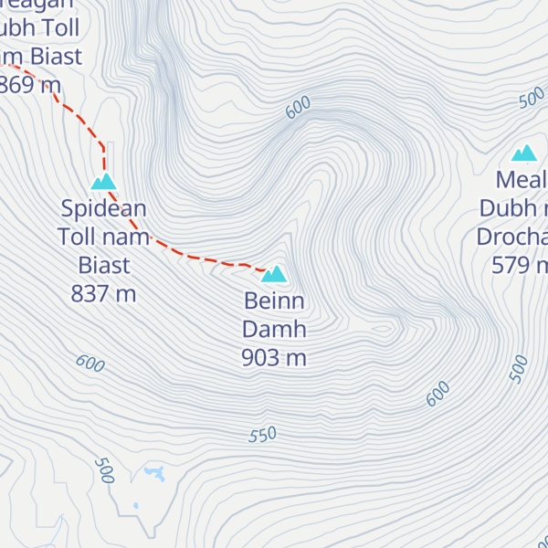 Map of Beinn Damh
