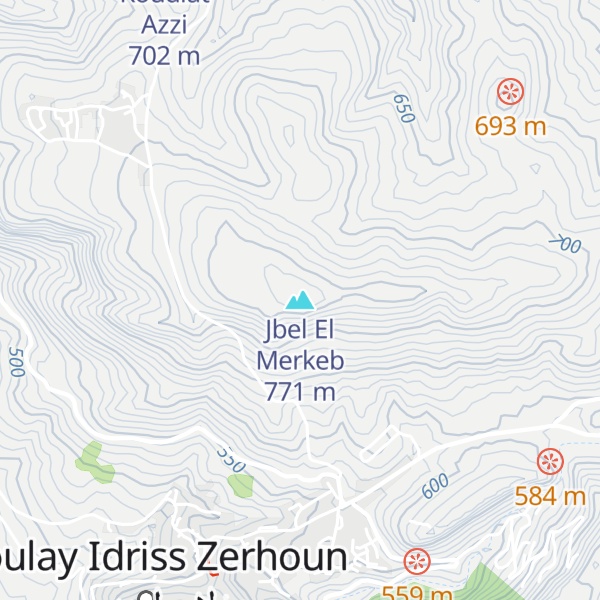 Map of Jbel El Merkeb