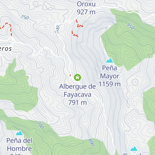 Map of Albergue de Fayacava