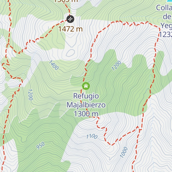 Map of Refugio Majalbierzo