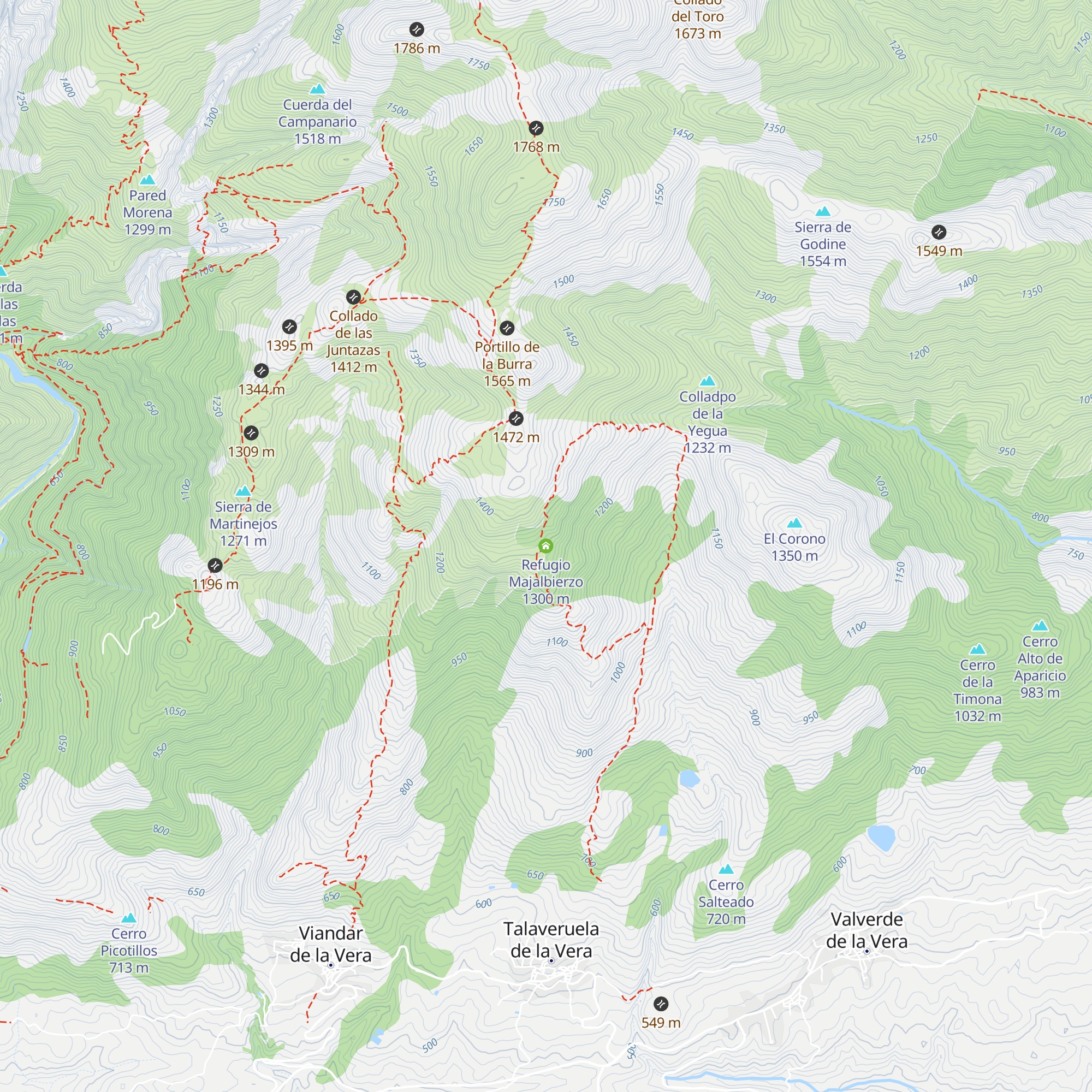 Refugio Majalbierzo map